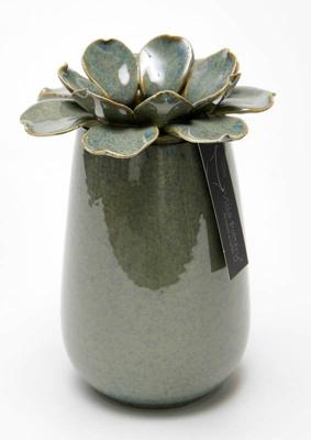 Madelief Vaas porselein 14x20cm blauw