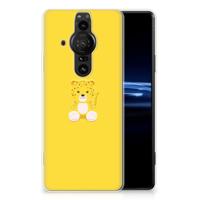 Sony Xperia Pro-I Telefoonhoesje met Naam Baby Leopard