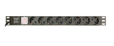 Gembird EG-PDU-014-C14 energiedistributie 8 AC-uitgang(en) 1U Zwart