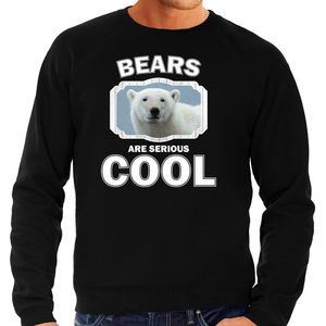 Dieren witte ijsbeer sweater zwart heren - bears are cool trui