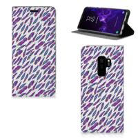 Samsung Galaxy S9 Plus | Hoesje met Magneet | Feathers Color