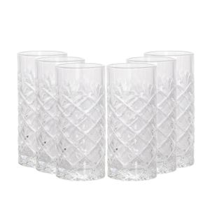 Chique longdrinkglazen - 6x stuks - transparant - 250 ml