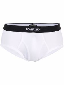 TOM FORD slip à ceinture à logo - Blanc