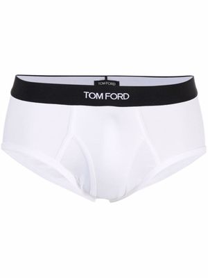 TOM FORD boxer à taille à logo - Blanc