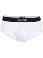 TOM FORD slip à ceinture à logo - Blanc