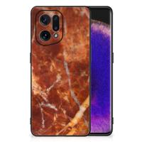 OPPO Find X5 Marmeren Print Telefoonhoesje Marmer Bruin