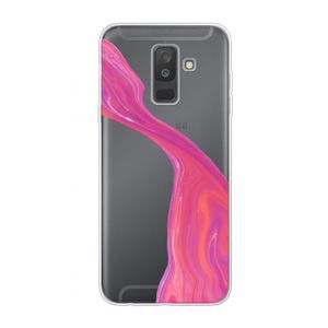 Paarse stroom: Samsung Galaxy A6 Plus (2018) Transparant Hoesje