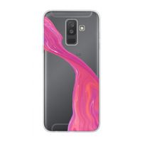 Paarse stroom: Samsung Galaxy A6 Plus (2018) Transparant Hoesje