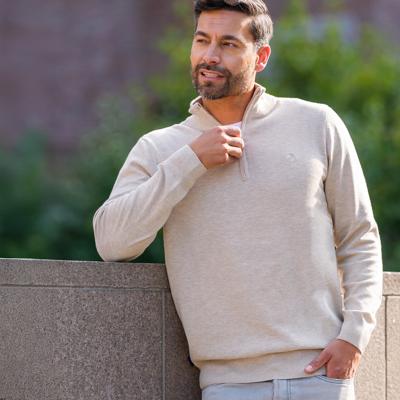 Heren Trui Kralingen | Licht Taupe Melange