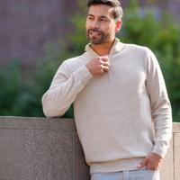 Heren Trui Kralingen | Licht Taupe Melange