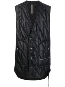 Rick Owens DRKSHDW gilet matelassé à coupe mi-longue - Noir