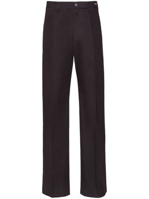 Ferragamo pantalon chino à coupe évasée - Noir