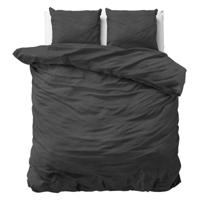 Dekbedovertrek Stone Washed Antraciet LitsJumeaux (240x220 Cm) Antraciet Katoen Effen Dreamhouse - Overtrek - 240x220 Cm (Lits-Jumeaux) - - Dekbed-Discounter.nl
