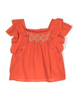 POLO RALPH LAUREN KIDS blouse volantée à broderies - Orange - thumbnail