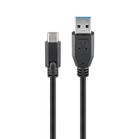 USB 3.1 GEN 2 (USB 3.0) USB-C (M) naar USB-A (M) kabel - 10Gbit/s - Up to 60W - USB adapter - OTG kabel - USB-C (M) naar USB-A (M) kabel - 1m - 10Gbit/s - GEN 2 - zwart - thumbnail