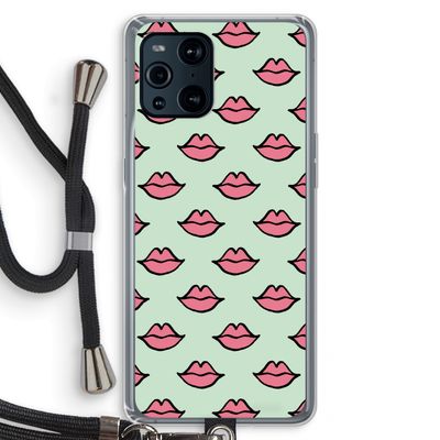 Lipjes: Oppo Find X3 Pro Transparant Hoesje met koord