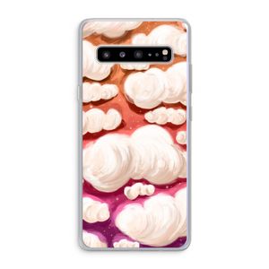 Katoen Wolken: Samsung Galaxy S10 5G Transparant Hoesje