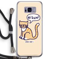 Miauw: Samsung Galaxy S8 Plus Transparant Hoesje met koord
