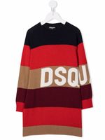 DSQUARED2 KIDS robe mi-longue à rayures - Rouge - thumbnail