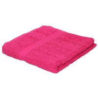 Luxe handdoeken fuchsia roze 50 x 90 cm 550 grams - thumbnail