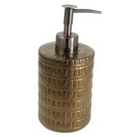 Luxury houseware Zeeppompje/dispenser - brons - keramiek - 20 cm - toilet/keuken accessoires
