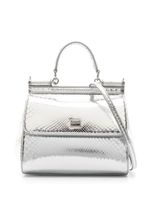 Dolce & Gabbana medium Sicily metallic tote bag - Argent