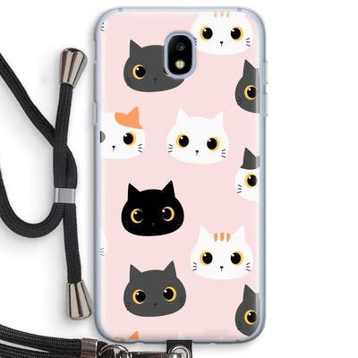 Katten: Samsung Galaxy J5 (2017) Transparant Hoesje met koord