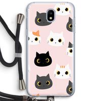 Katten: Samsung Galaxy J5 (2017) Transparant Hoesje met koord
