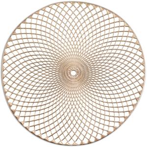 Zeller placemats - rond - mandala - goud - 38 cm - onderleggers