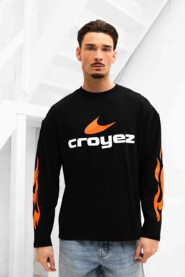 Croyez Service Dept Longsleeve Heren Zwart/Oranje - Maat M - Kleur: ZwartOranje | Soccerfanshop