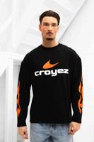 Croyez Service Dept Longsleeve Heren Zwart/Oranje - Maat M - Kleur: ZwartOranje | Soccerfanshop