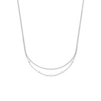 Ketting Multi zilver-zoetwaterparel wit 41-45 cm
