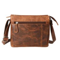 Leather Design Schoudertas Hunter Bruin