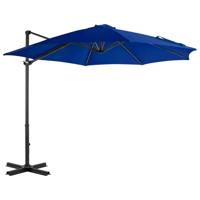Zweefparasol met aluminium paal 300 cm azuurblauw
