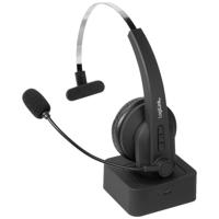 LogiLink BT0059 Telefoon On Ear headset Bluetooth Mono Zwart