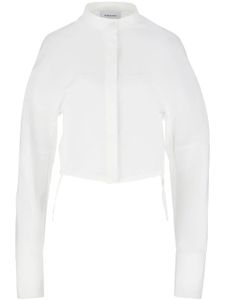 Ferragamo chemise en coton à col officier - Blanc