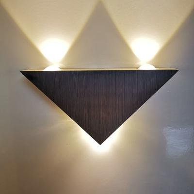 3W aluminium driehoek muur lamp Home verlichting indoor buiten decoratie licht AC 85-265V (warm wit)