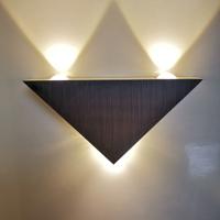 3W aluminium driehoek muur lamp Home verlichting indoor buiten decoratie licht AC 85-265V (warm wit)