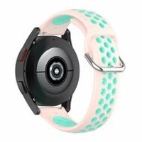 Siliconen sportbandje met gesp - Roze + turquoise - Samsung Galaxy Watch 5 (Pro) - 40mm / 44mm / 45mm