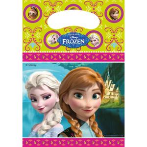 Feestzakjes Frozen thema - 6x - plastic - kinderfeestje - uitdeelzakjes - verjaardag