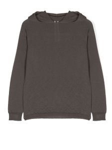 Rick Owens Kids hoodie en laine vierge à lien de resserrage - Gris