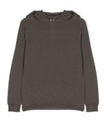 Rick Owens Kids hoodie en laine vierge à lien de resserrage - Gris - thumbnail