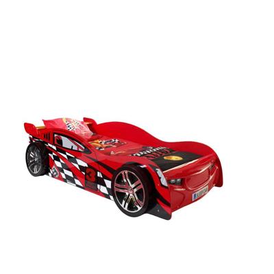 Leen Bakker - Vipack Autobed Night Speeder - 60,2x111x228,6 Cm - MDF - Rood