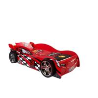 Leen Bakker - Vipack Autobed Night Speeder - 60,2x111x228,6 Cm - MDF - Rood