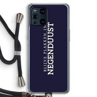 Blijve plakken in Negenduust: Oppo Find X3 Pro Transparant Hoesje met koord