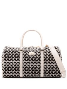 Elisabetta Franchi sac de voyage Weekender à motif monogrammé - Noir