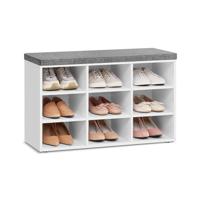 Schoenenbank met opbergruimte, wolkenwit-duifgrijs