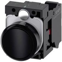 Siemens 3SU11000AB103CA0 3SU1100-0AB10-3CA0 Druktoets Kunststof frontring, Rond Knop Zwart 1 stuk(s)