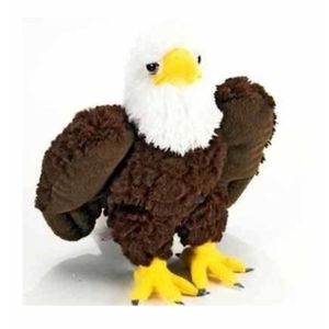 Pluche bruin/witte Amerikaanse zeearend knuffel vogel 25 cm   -