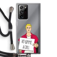 Gimme a call: Samsung Galaxy Note 20 Ultra / Note 20 Ultra 5G Transparant Hoesje met koord